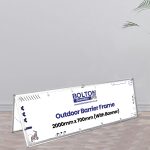 Outdoor Barrier Frame 2000mm x 1000mm (With Banner)