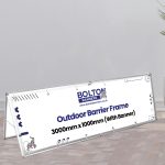 Outdoor Barrier Frame 3000mm x 1000mm (With Banner)
