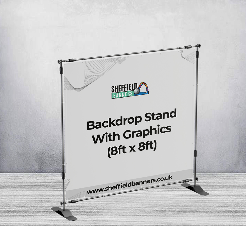 Backdrop Stand With Graphics (8ft x 8ft)