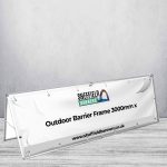 Outdoor Barrier Frame 3000mm x 1000mm (With Banner)