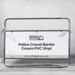 Police Crowd Barrier Covers PVC Vinyl