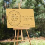 Wooden Easel With Printed Board And Sign