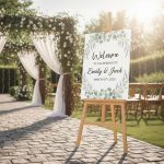 Wedding Wooden Easel With Printed Sign